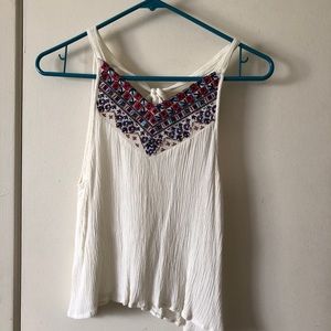 An indie tank top with tied backing